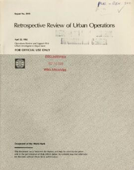 Operational Policy - Urban - PUR - General Documents 1981 - 1983