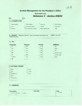 President Wolfensohn - Briefing Book for President's Meetings and Events - Communications with St...