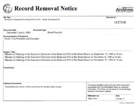 Structural Adjustment Lending (SAL) Files - Board Documents 01