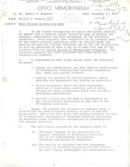 Hollis B. Chenery Papers - McNamara discussions / notebooks / memoranda - 1975 (August - December)