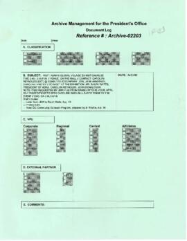 President Wolfensohn - Briefing Book for President's Meetings and Events - Adventist Development ...