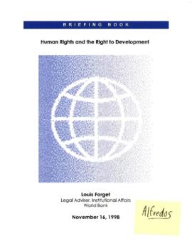 External Affairs - Thematic and Sector Level Topics - Human Rights - Correspondence - Volume 1