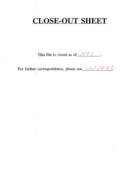 UN World Health Organization (WHO) - Correspondence - Volume 1