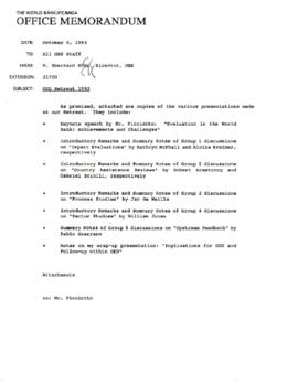 Operations Evaluation Department Department Retreat [OEDDR] - Operations Evaluation Department [O...