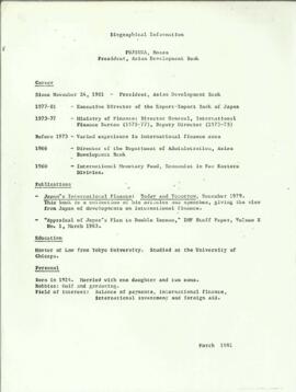 Country Files - Asian Development Bank - Correspondence - Volume 1