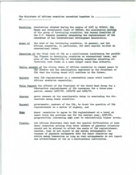 Irving Friedman UNCTAD Files: Geneva Meeting on Supplementary Finance, October 30 - November 13, ...