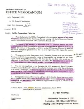 President Wolfensohn - Briefing Book for President's Meetings and Events - G7 Executive Directors...