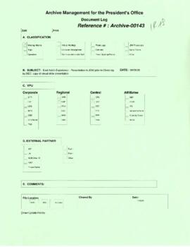 President Wolfensohn - Briefing Book for President's Meetings and Events - East Asia Experience -...