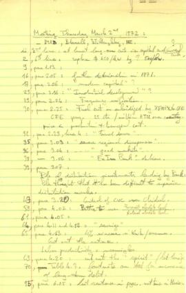 Operations Evaluation Report - Electric Power - Preliminary Draft - February 23, 1972, Handwritte...