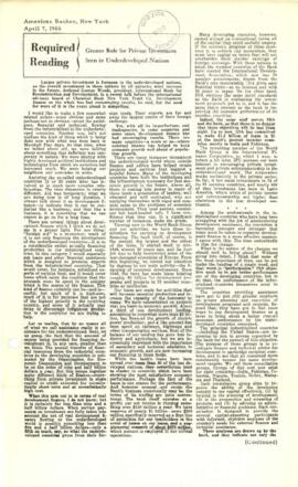 President George D. Woods Speeches - 1966