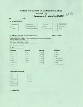 President Wolfensohn - Briefing Book for President's Meetings and Events - Corporate Management -...