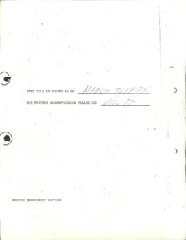 Research Projects - General 1975 / 1977 Correspondence - Volume 1