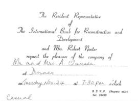 President A. W. Clausen Itinerary / Briefing files: Tanzania, November 1981  - Correspondence 01
