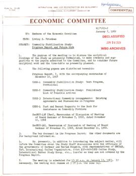 Economic Committee Papers - EC/O/69-2 - Commodity Stabilization Study - Progress Report and Futur...