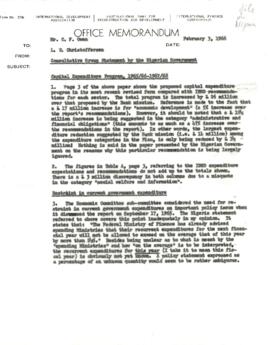 Economic Committee Papers - Nigeria - Consultative Group Statement by the Nigerian Government - C...