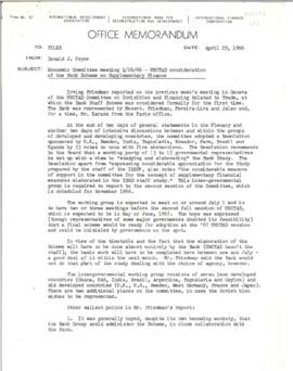 Irving Friedman UNCTAD Files: Geneva Meeting on Supplementary Finance, April 13-20, 1966 - Commen...