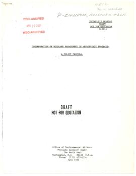 Operational Policy - P - Environment - Documents 1981 / 1983
