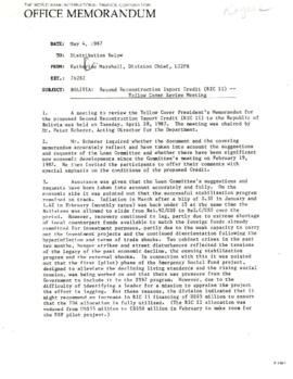 Loan Committee Records - Bolivia