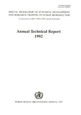 HDNHE - Human Reproductive Program Records - Annual Technical Report 1992 - Special Programme of ...