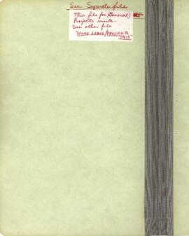 Miscellaneous Files - Projects General - Mr. K. Kanagaratnam - General - Visits - 1975