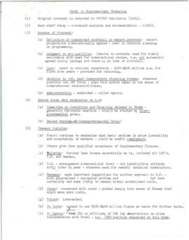 Irving Friedman UNCTAD Files: Salient Points by Governors on Supplementary Finance, Annual Meetin...