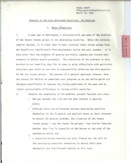 Pedro-Pablo Kuczynski Subject Files: Annual Meetings Speech [McNamara] - Correspondence and draft...