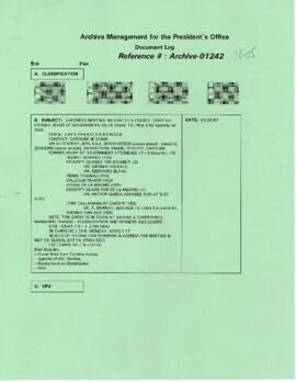 President Wolfensohn - Briefing Book for President's Meetings and Events - Luncheon Meeting - Int...