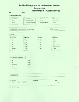 President Wolfensohn - Briefing Book for President's Meetings and Events - James Gustave Speth - ...