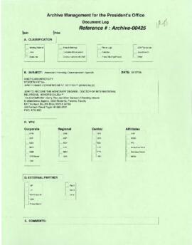 President Wolfensohn - Briefing Materials for President's Speeches - American University Commence...