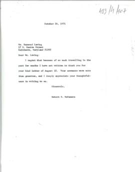 Robert S. McNamara Personal Chronological Files - Chrons 15