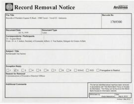 Records of President Eugene R Black - 1948 Travel - Travel 02 - Indonesia