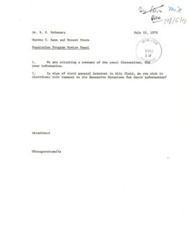 VPD - Senior Adviser - McNamara File - May - July 1973 - Folder 5