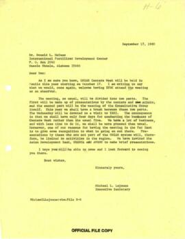 CGIAR - H-6 -  International Fertilizer Development Center (IFDC) - Correspondence 78/80-01