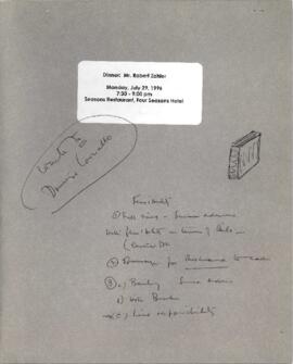 President Wolfensohn - Briefing Book for President's Meetings and Events - Dinner - Mr Robert Zah...