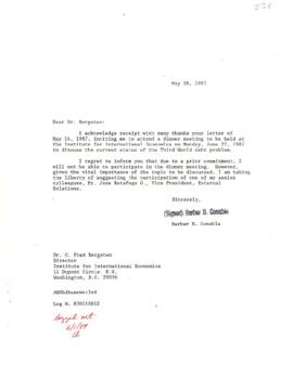 Liaison files : Institute for International Economics - Correspondence 01