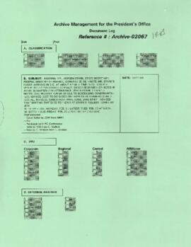 President Wolfensohn - Briefing Book for President's Meetings and Events - Juergen Stark - State ...