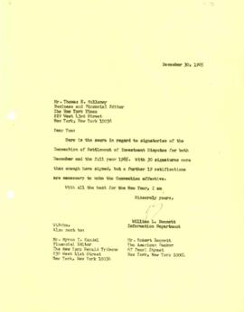 Operational - Arbitration - Settlement of Investment Disputes [SID] - Correspondence - Volume 6