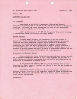 Bela Balassa's chron files - October 1982