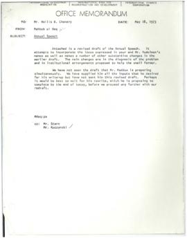 Pedro-Pablo Kuczynski Subject Files: Annual Meetings Speech [McNamara] - Correspondence and draft...