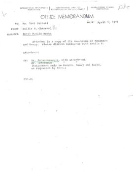 Development Policy - Policy Review Committee [PRC] - Rural Public Works - January 1976 - April 1976