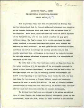 Squire, Philip J. - Articles and Speeches (1959) - 1v