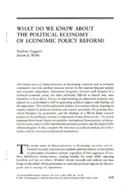 The Political Economy of Structural Adjustment RPO # 676-37) - 1v
