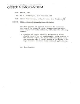 India - Second Karnataka Power II Project (02) - Loan Committee Project File