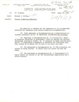Pearson Commission Recommendations - Correspondence - Volume 5