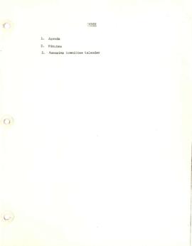 President Clausen's Personal Files on Managing Committee - Agendas - Volume 1