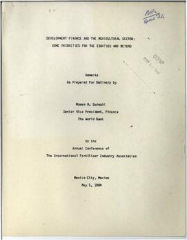 Qureshi, Moeen A. - Articles and Speeches (1984) - 1v