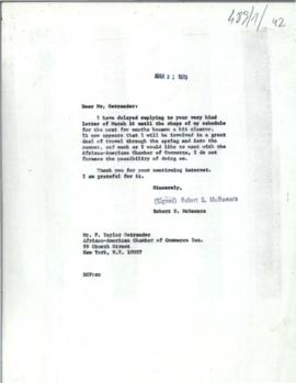 President's papers - Robert S. McNamara IPA Chronological files (outgoing) - Chrons 01
