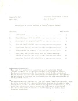 Bank Administration and Policy - Economic Department - 1969 / 1971 Documents