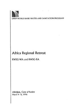 African Regional Retreat - Regional Water and Sanitation Group - West Africa [RWSG-WA] and Region...