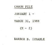 President Barber Conable Chronological Records - Outgoing - Correspondence - M-Z - January 1 - Ma...